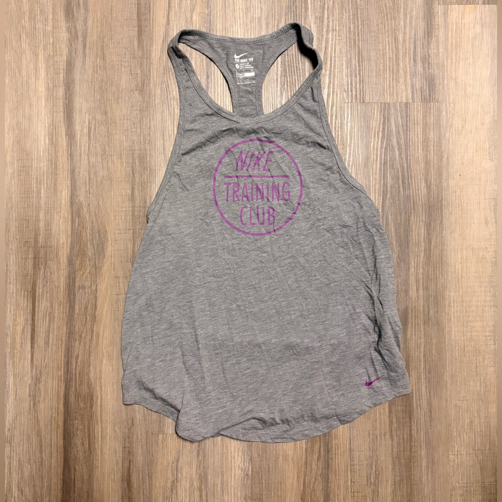 Nike Heather Gray and Violet Racerback Tank